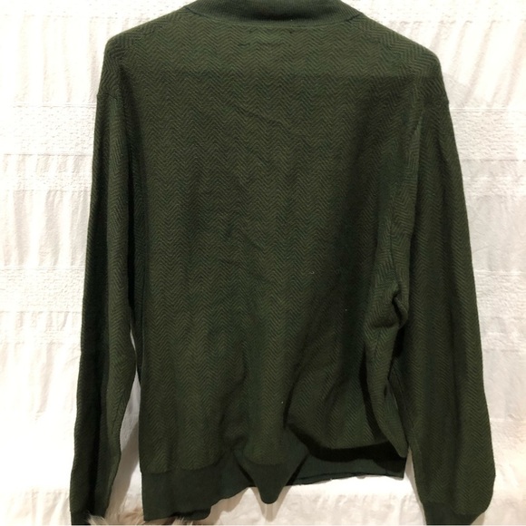 Bonobos chevron zip up sweater, green, NWOT - Picture 2 of 7